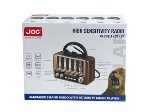 Ретро радио JOC TG-2502T-S с Bluetooth, USB и FM/AM/SW функции