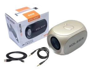 Златиста безжична Bluetooth тонколона Koleer S918 с FM/TF/USB