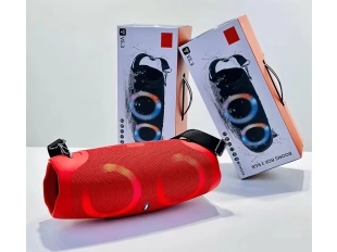 Голяма блутут тонколона Booms Box 3 RGB с червен корпус и светлини