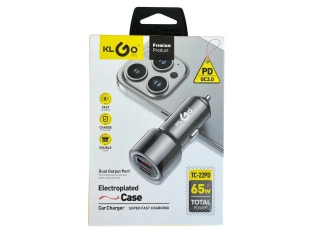 KLGO автомобилно зарядно TC-22PD 65W 12/24V