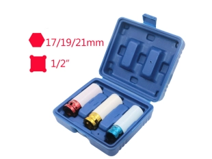 Комплект 3 ударни вложки 1/2 CR-MO 17, 19 и 21 мм