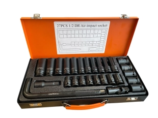 Комплект ударни вложки KRAFTROYAL 27 части, 1/2