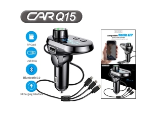 Bluetooth автомобилен трансмитер Q15 с USB зарядно