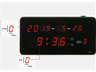 LED електронен настолен часовник модел 1019