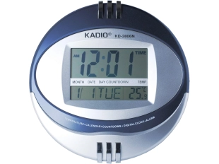 Голям цифров настолен и стенен часовник KADIO KD-3806N