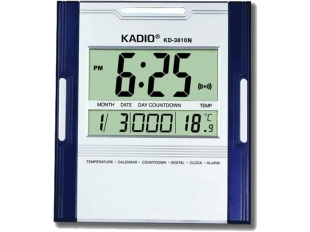 Настолен и стенен цифров часовник с голям дисплей KADIO KD-3810N