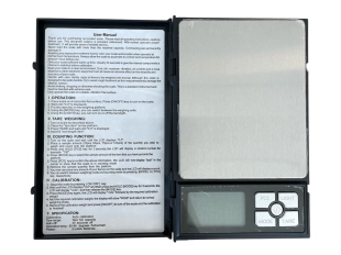 Бижутерска прецизна везна NOTEBOOK 500 гр с точност 0,1 гр