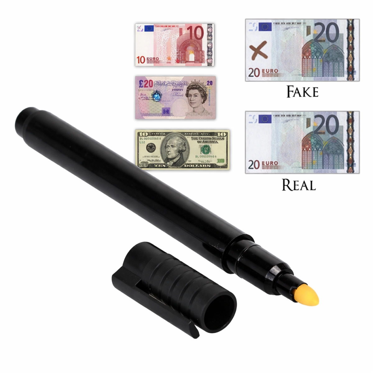 Черно Маркиращо средство за фалшиви евро банкноти Черно Маркиращо средство за фалшиви евро банкноти - 3283