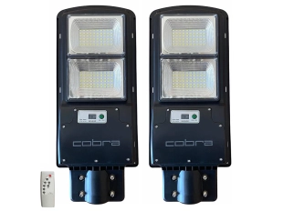 Двоен комплект улични соларни лампи JMK COBRA 250W