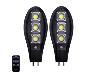 Двойка соларни LED лампи 345W с водоустойчива IP65 защита