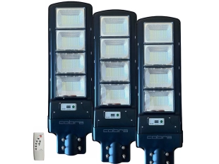Комплект 3 бр. соларни улични лампи JMK COBRA 500W