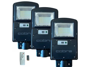 Комплект 3 бр. улични соларни лампи JMK COBRA 125W