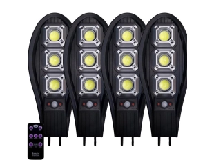 Комплект 4 броя соларни LED лампи 345W IP65 водоустойчиви