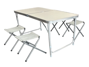 Комплект Къмпинг Маса и 4 Сгъваеми Стола