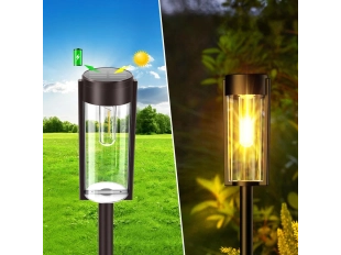 XF-2902 Градинска Соларна LED Лампа с Топла Светлина 3000K, Черен Цвят