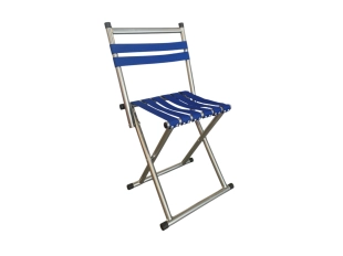 Син къмпинг сгъваем стол 30x30x70 см