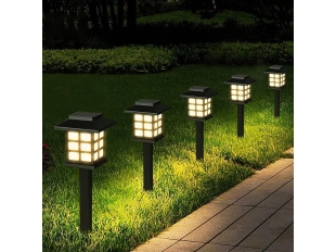 Комплект 6 соларни LED лампи за двор и градина H-LED69