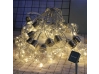 Соларен гирлянд с 10 топло светещи LED крушки - снимка 2