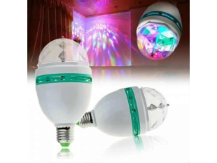 Въртяща се LED диско крушка с цветни ефекти