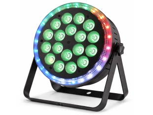 LED Цветен Диско прожектор с 18 диода / Дискотечна лампа