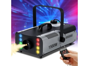 Професионална димна машина 1500W с LED светлини и дистанционно управление