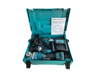 Акумулаторен безчетков комплект ъглошлайф и гайковерт KraftRoyal