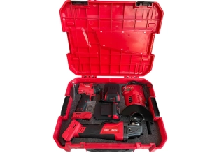 KraftRoyal акумулаторен ъглошлайф и гайковерт с две батерии 36V 8Ah и зарядно