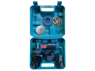 Акумулаторен ъглошлайф KraftMaster 24V 6AH с два акумулатора и зарядно