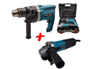 Комбиниран ъглошлайф и бормашина KraftRoyal 1100W мощност