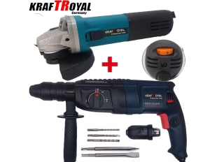 Kомплект KraftRoyal перфоратор 1600W и ъглошлайф 1100W 125mm