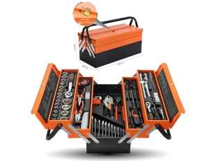 Метален сгъваем куфар с 86 инструмента KraftRoyal