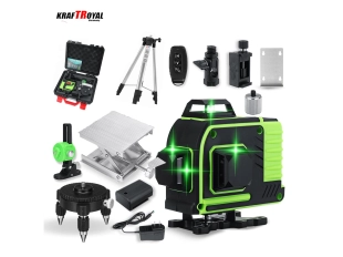 KraftRoyal 4D строителен лазер с 16 линии, зелен, самонивелиращ