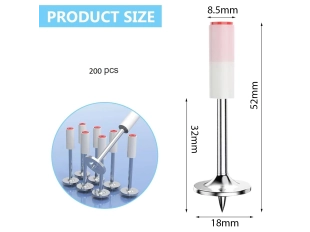 Професионален комплект пирони с барут KraftRoyal 200 броя за големия пистолет