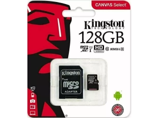 Kingston MicroSD карта памет 128GB Class 10 с SD адаптер