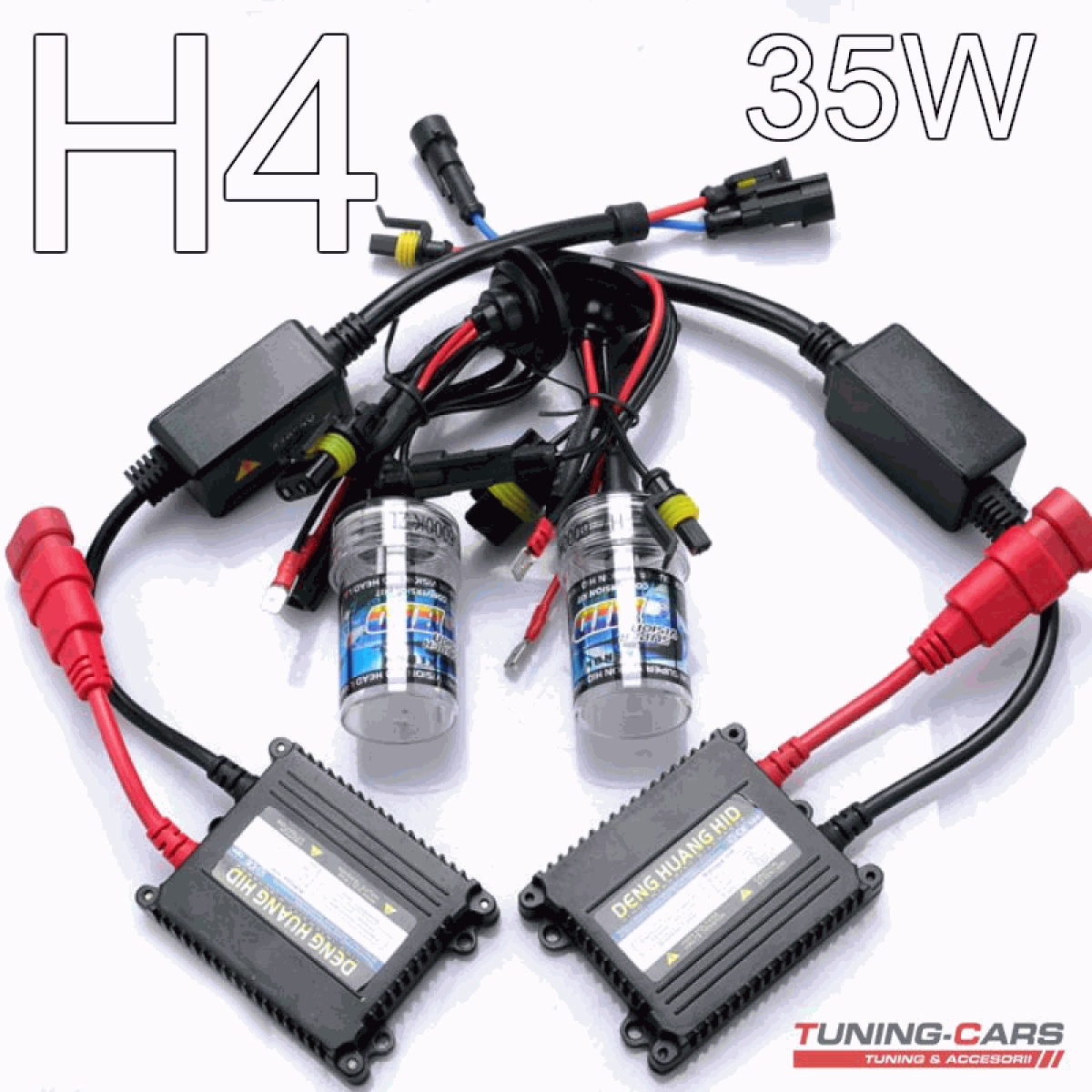 Би-ксенон система H4 35W 6000K с тънък баласт Би-ксенон система H4 35W 6000K с тънък баласт - 1327
