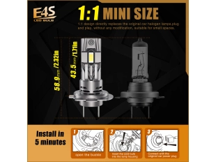LED крушки за автомобил E4S H7 и H18 комплект