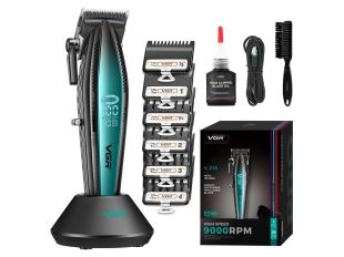 Машинка за подстригване VGR V-270 с зарядна стойка (Зелен)