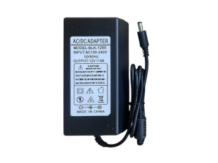 Мощен 12V 8A захранващ адаптер BLK-1280 за видеонаблюдение