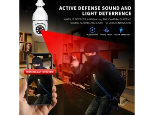 Въртяща Full HD 2MP WiFi камера тип крушка с обхват 360°