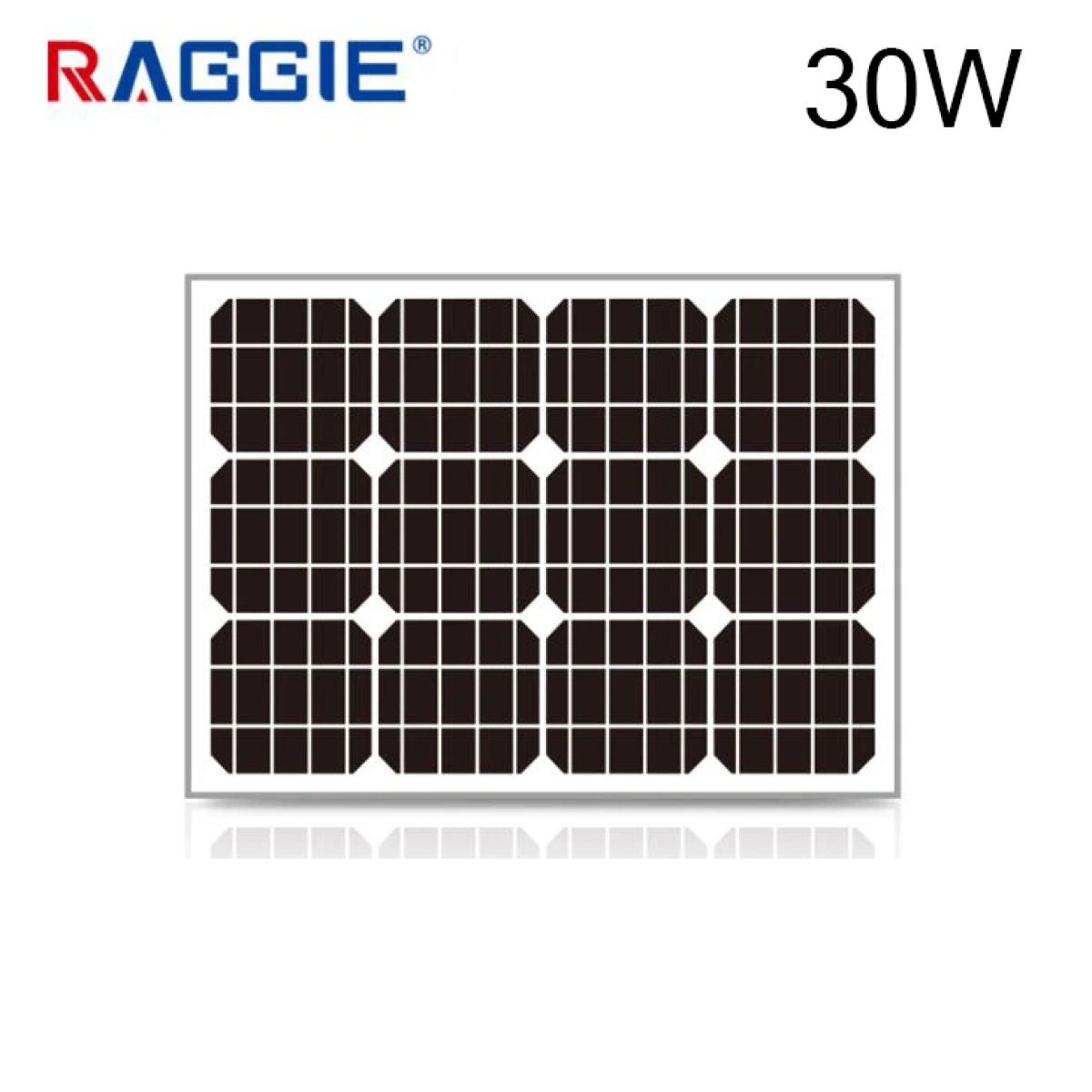 Монокристален соларен панел 30W 12V RAGGIE 670x360x20мм - Raggie 1830-30
