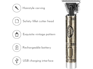 Метална машинка за подстригване Kemei KM-1974A с винтидж стил