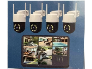 Безжичен комплект LYLU с 4 въртящи AI камери 12MP и 10.1