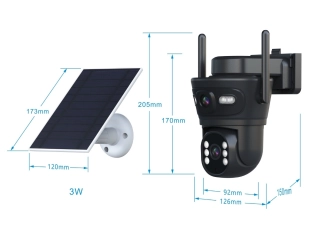 LYLU соларна двойна камера с 10 диода ICsee