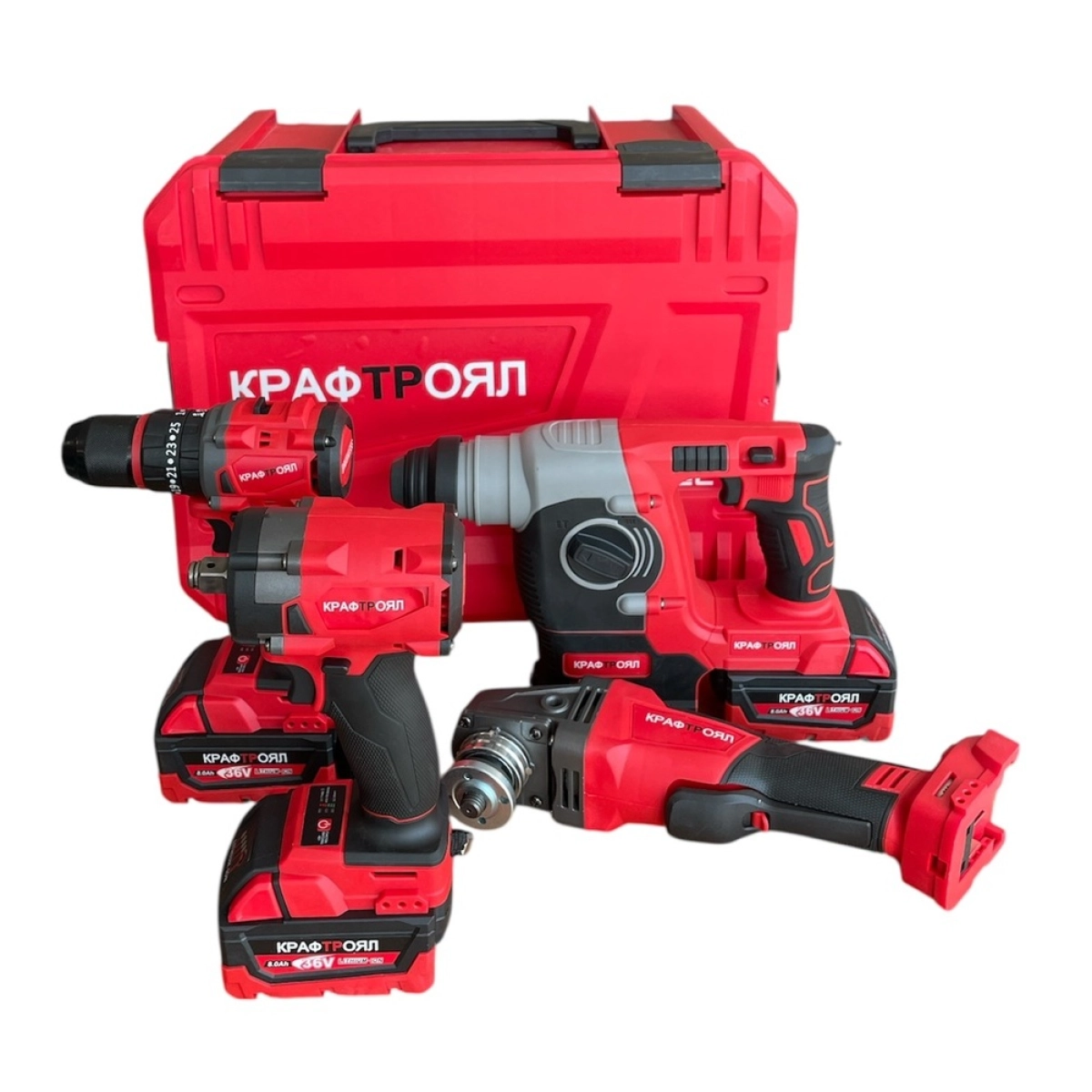 KraftRoyal комплект акумулаторни инструменти с 3 батерии 36V 8Ah - KraftRoyal 3196