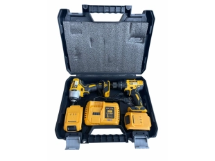 Комплект жълт акумулаторен безчетков винтоверт и импакт 36V 8Ah KraftRoyal