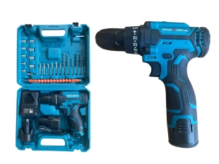 Мини акумулаторен винтоверт KraftRoyal с 24 части инструменти и 2 батерии