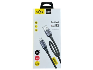 Бързозаряден кабел KLGO S-211 Type-C 100см