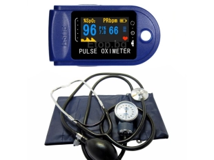 Механичен анероиден апарат за кръвно + оксиметър комплект