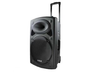 15" тонколона с вграден акумулатор, Bluetooth, МП3 плейър, безжични микрофони 2 бр. за караоке