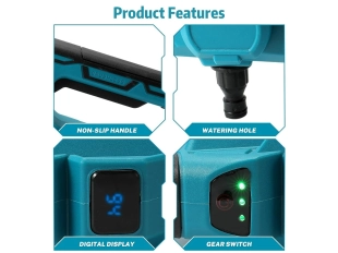 Акумулаторна водоструйка с дисплей, дюза 6 в 1 и две батерии 36V 8Ah KraftRoyal